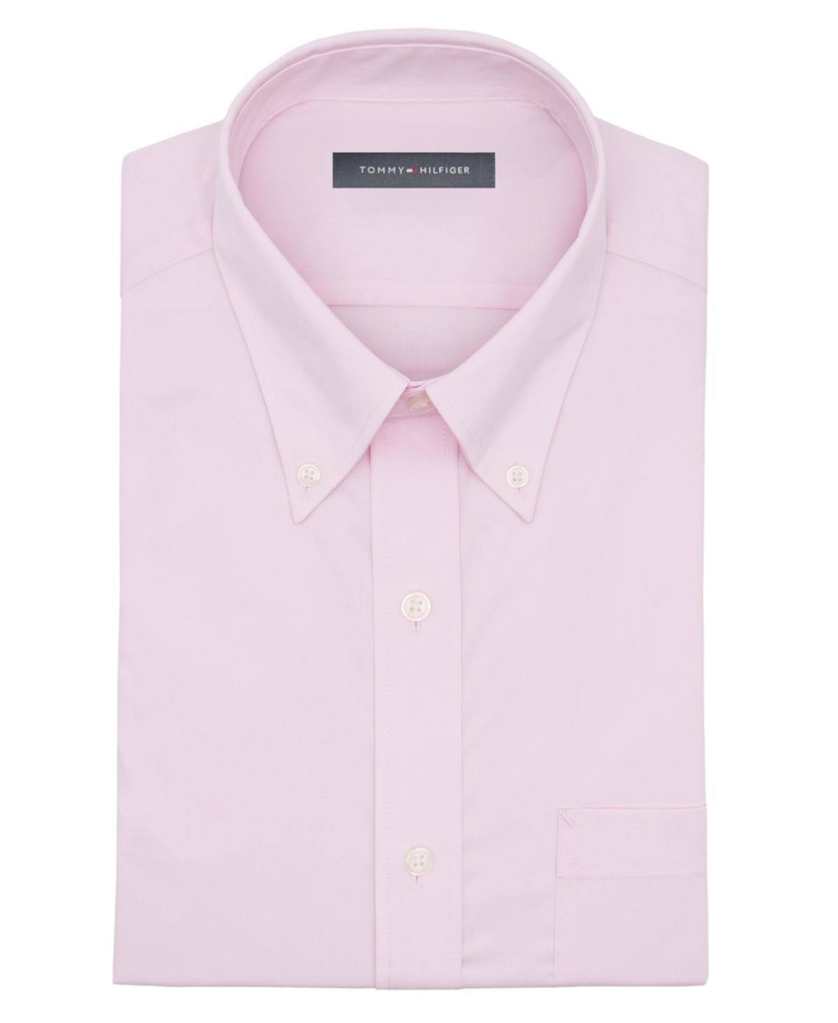 Tommy Hilfiger Mens Regular Fit Wrinkle Resistant Stretch Dress Shirt Product Image
