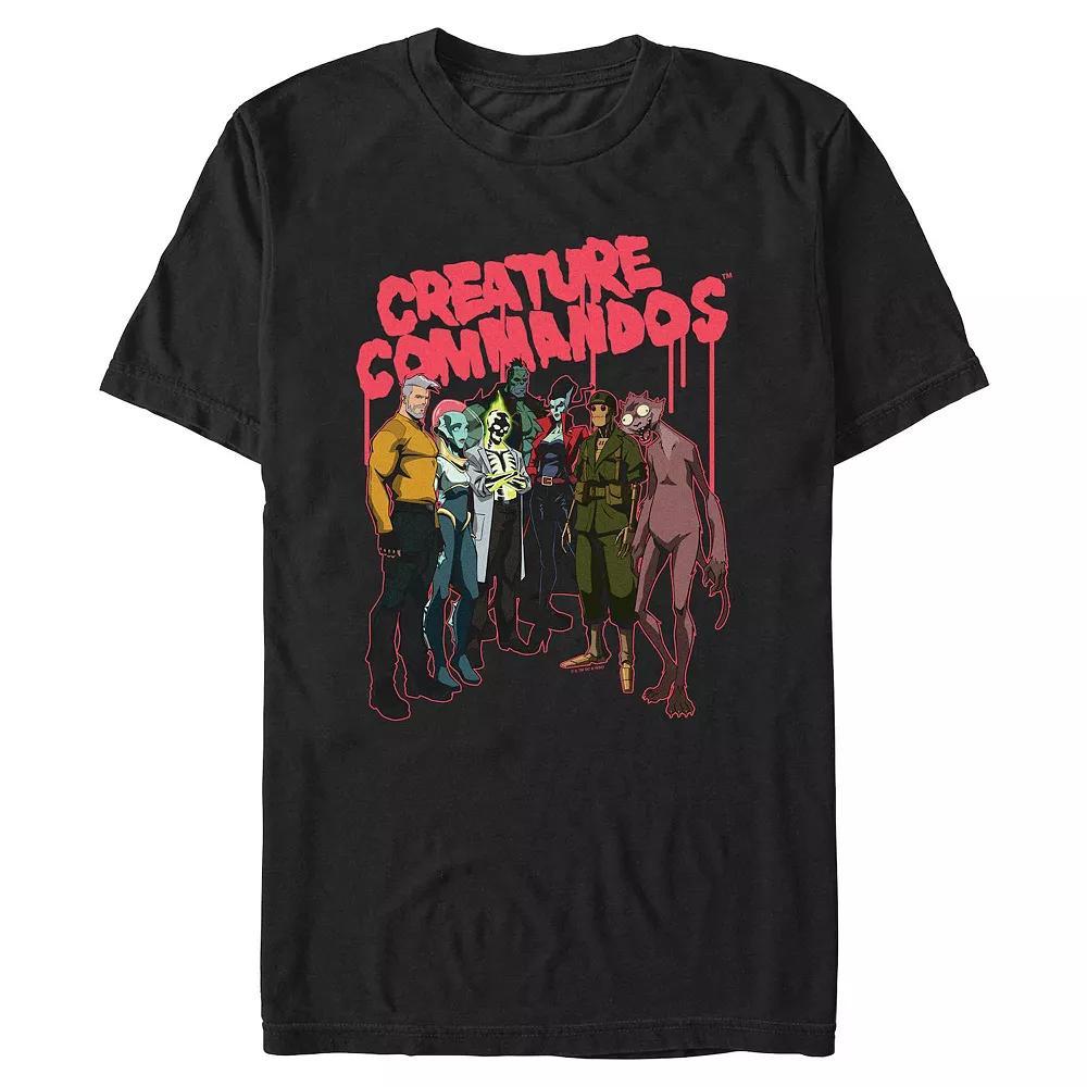 Big & Tall Creature Commandos Crew Graphic Tee, Men's, Size: 3XL, Black Product Image