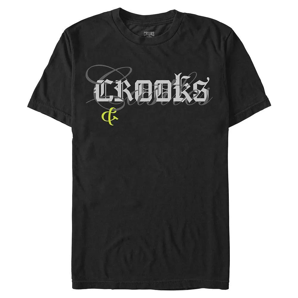 Mens Crooks And Castle Mixed Font Title Logo Graphic Tee Product Image