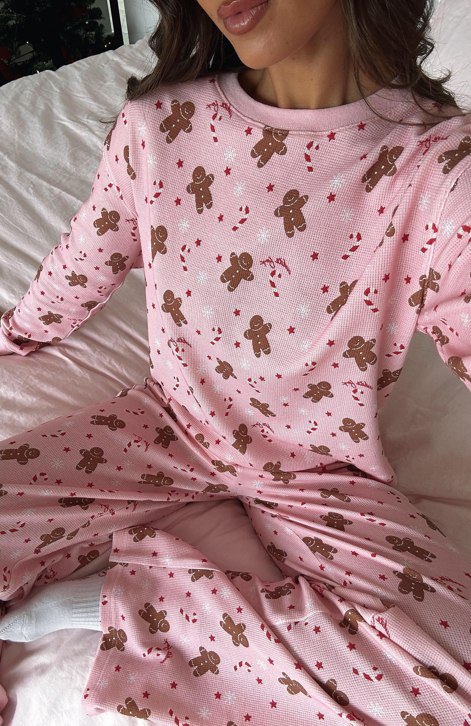 Staying Snug Long Sleeve Pyjama Set Pink Gingerbread Product Image