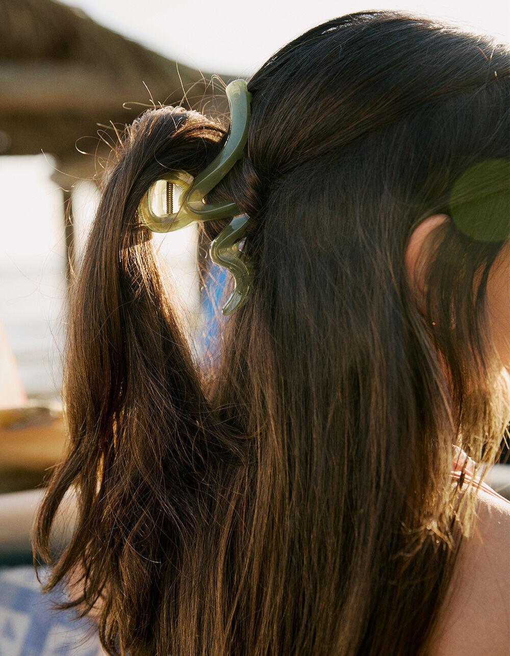 FULL TILT Zig Zag Claw Clip - GREEN Product Image
