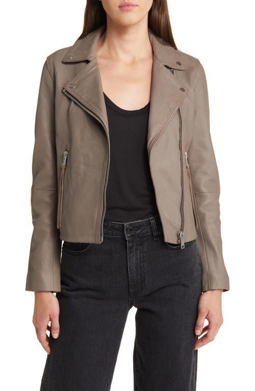 Womens Dalby Leather Biker Jacket Product Image