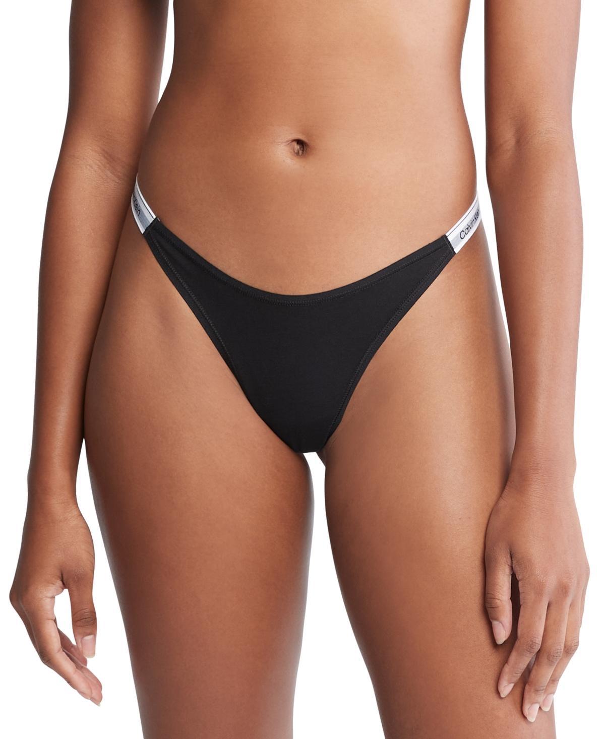 Calvin Klein Women's Modern Logo Dipped String Thong - Multi - XL Product Image