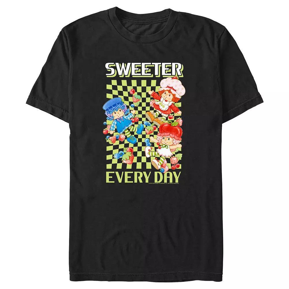 Men's Strawberry Shortcake Sweeter Everyday Graphic Tee, Size: XXL, Black Product Image