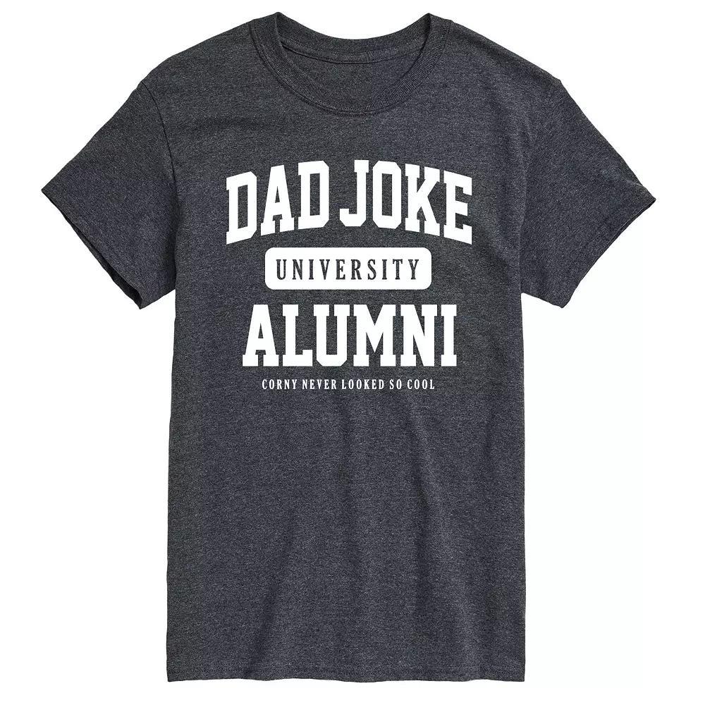 Big & Tall Dad Joke University Graphic Tee, Mens Heather Grey Product Image
