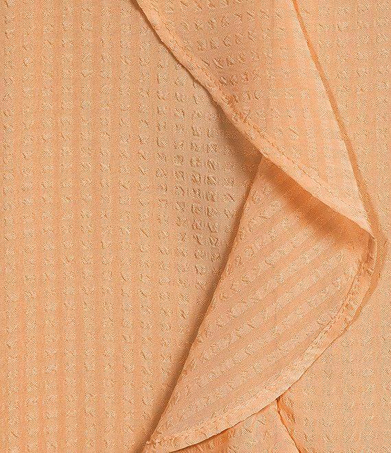 Investments Petite Size Riley Woven Cascading Ruffle V-Neck 3/4 Sleeve Top Product Image