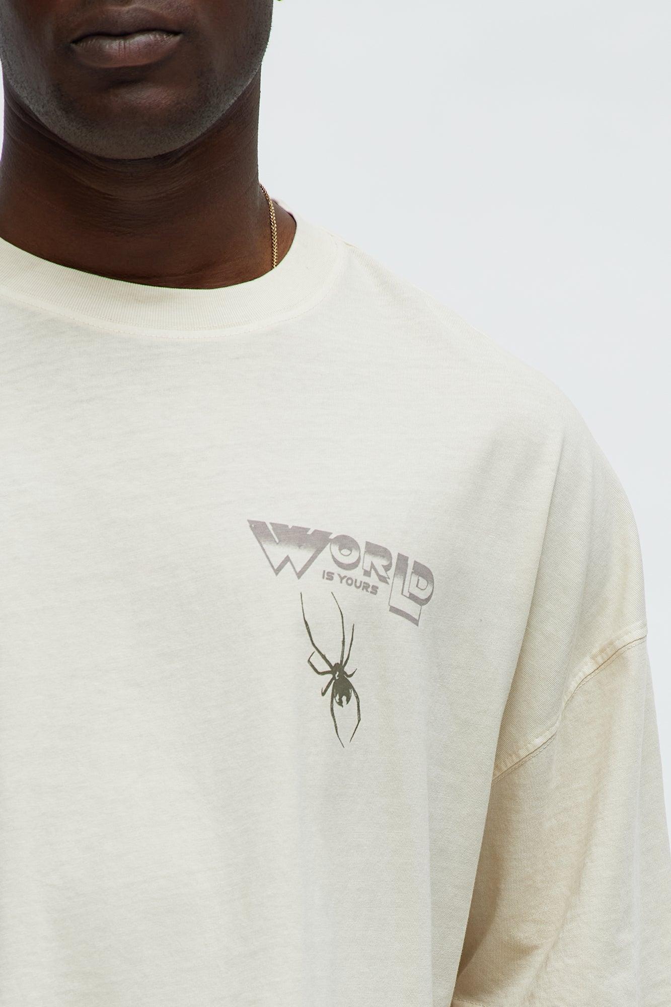 World Is Yours Oversized Short Sleeve Tee - Cream Product Image