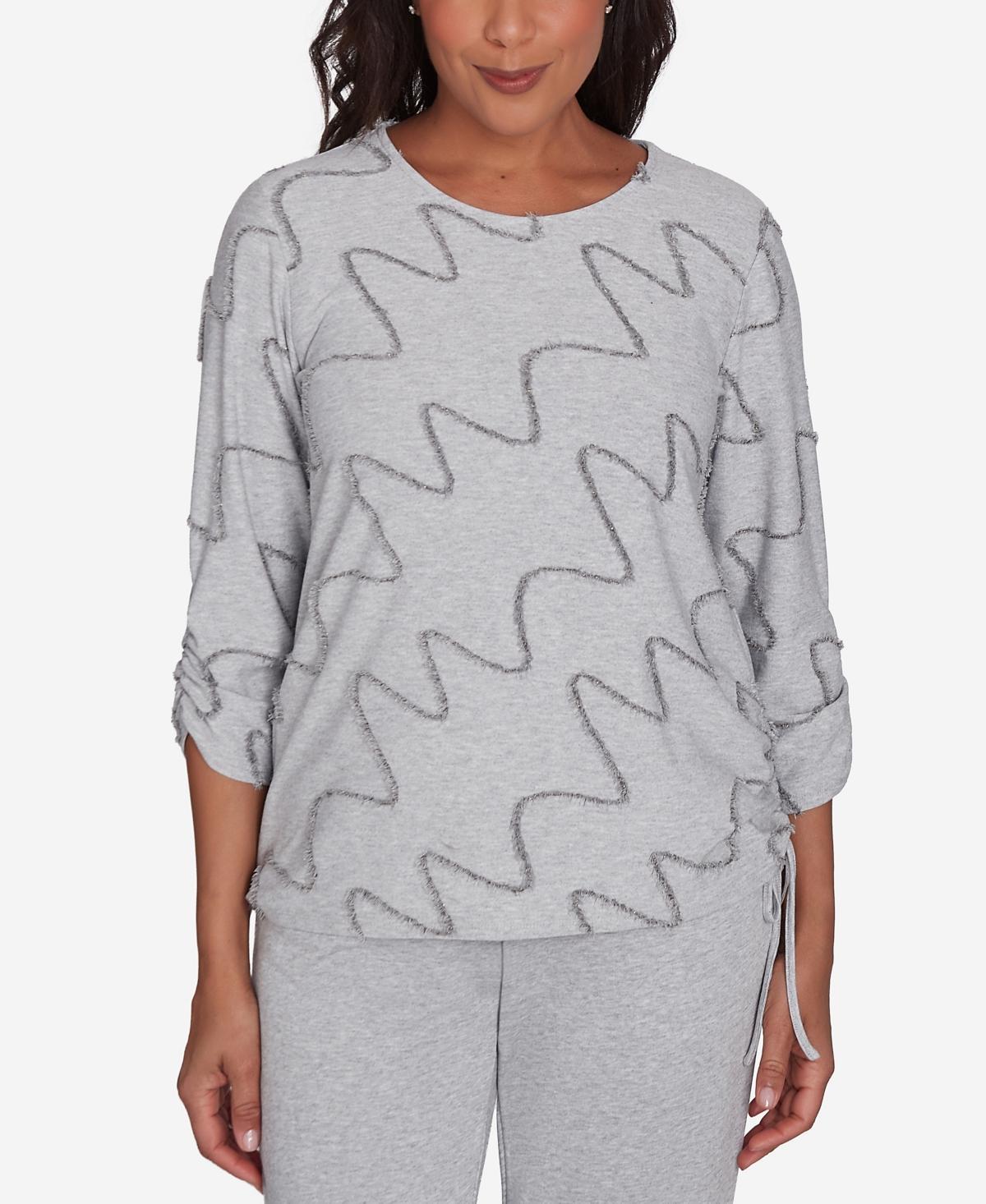 Womens Alfred Dunner Diagonal Textured Top Product Image