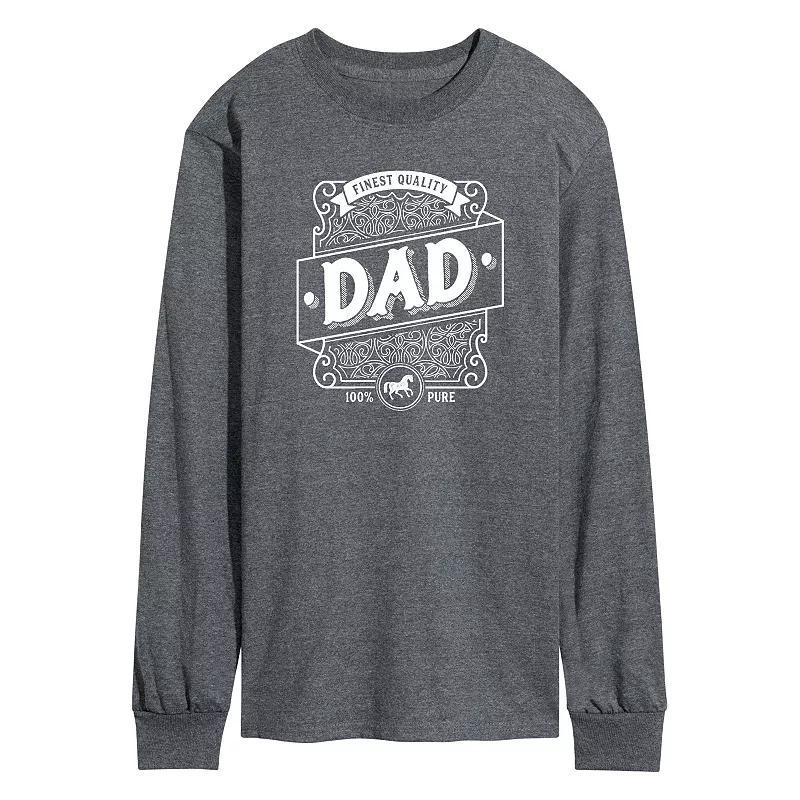Mens Dad Liquor Label Long Sleeve Graphic Tee Product Image