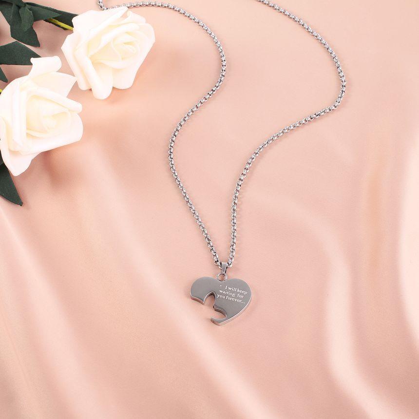 Couple Matching Set: Butterfly Necklace + Heart Necklace Product Image