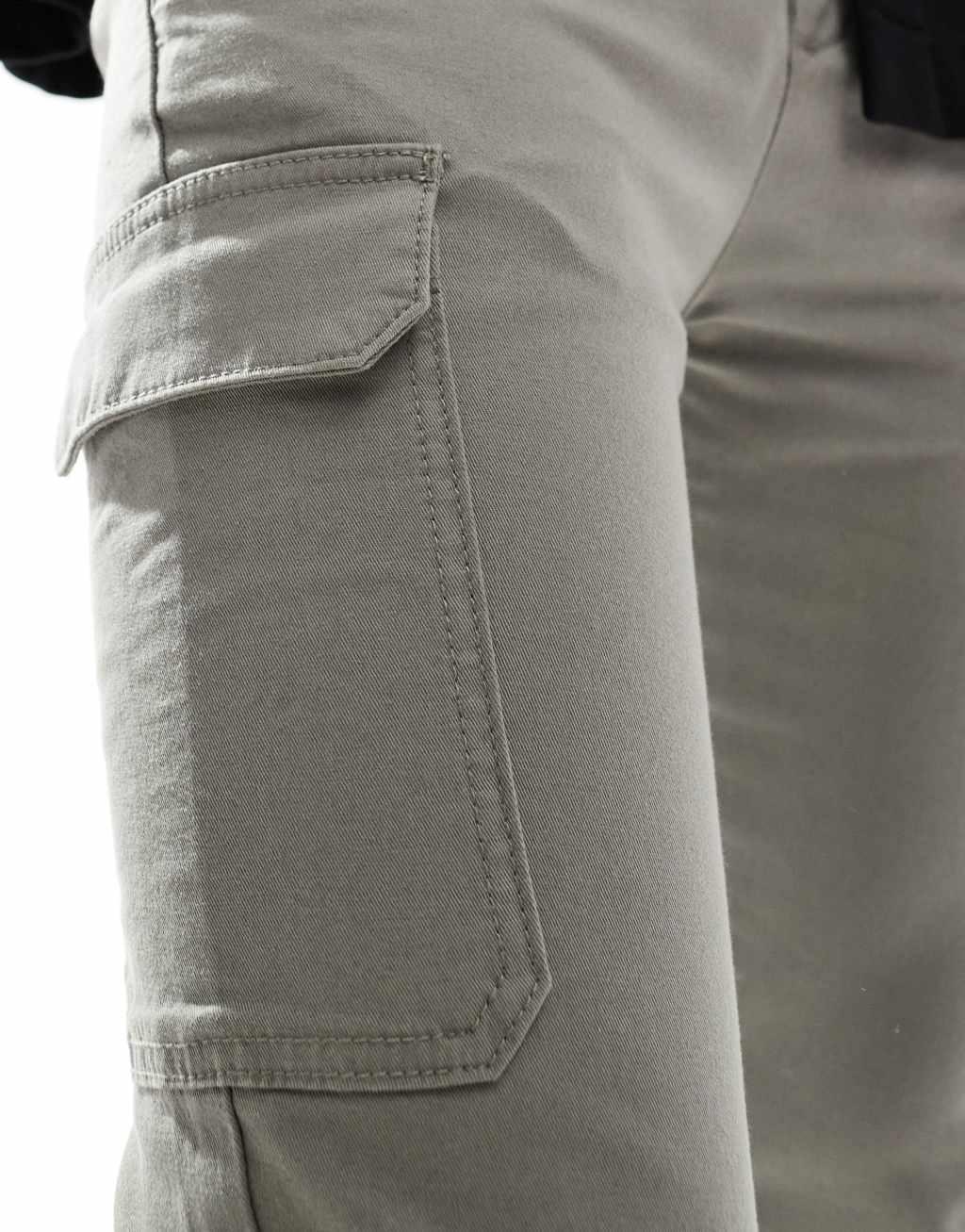 ASOS DESIGN skinny cargo pants in gray Product Image
