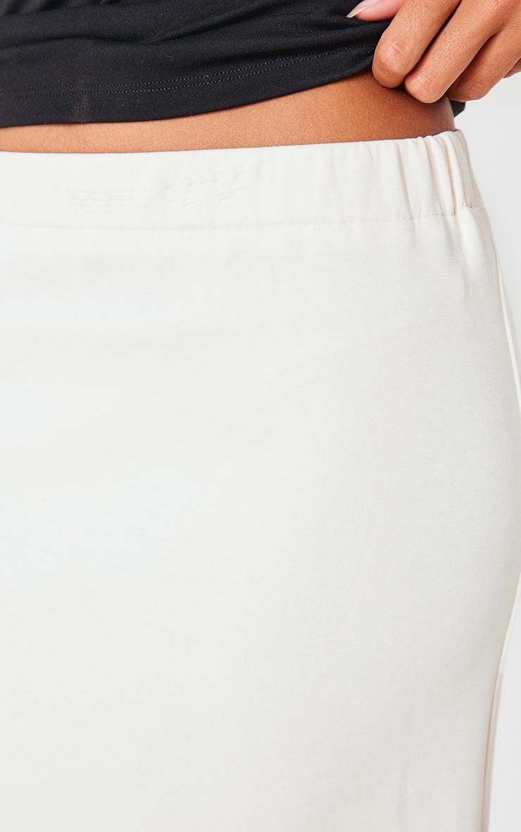 Cream Premium Soft Touch Low Waist Maxi Skirt Product Image