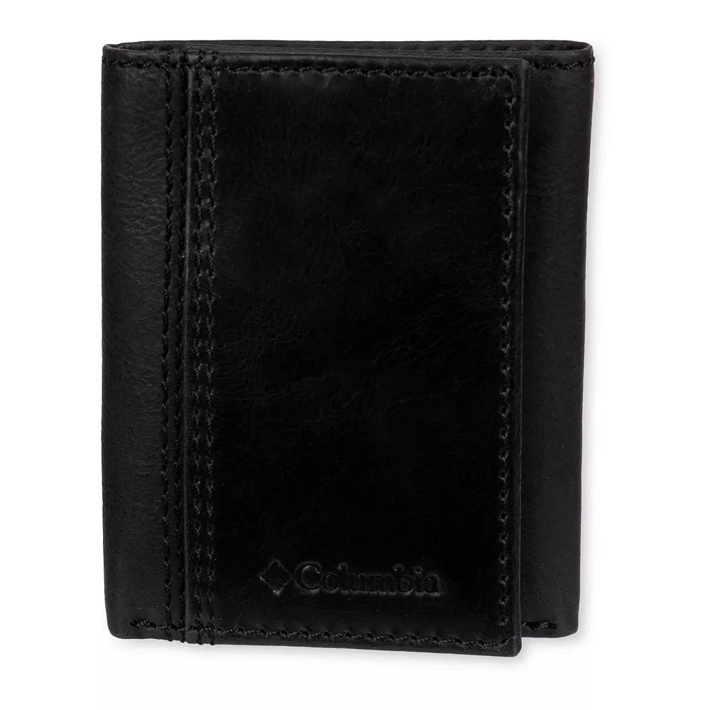 Men's Columbia RFID-Blocking Extra-Capacity Trifold Wallet with Exterior Pocket, Black Product Image