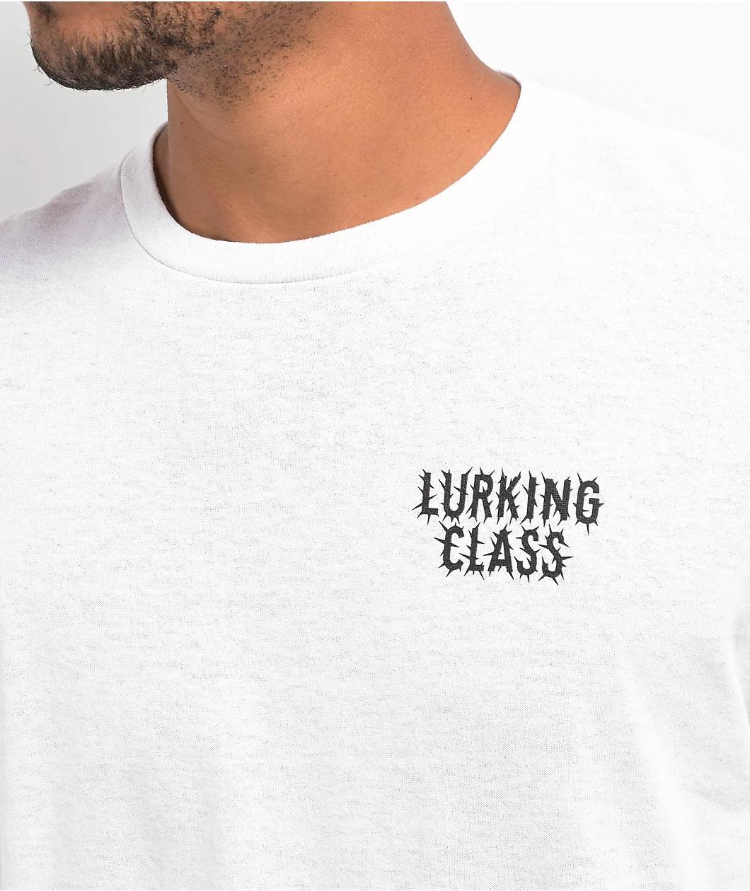 Lurking Class by Sketchy Tank x Stikker Infestation White Long Sleeve T-Shirt Product Image