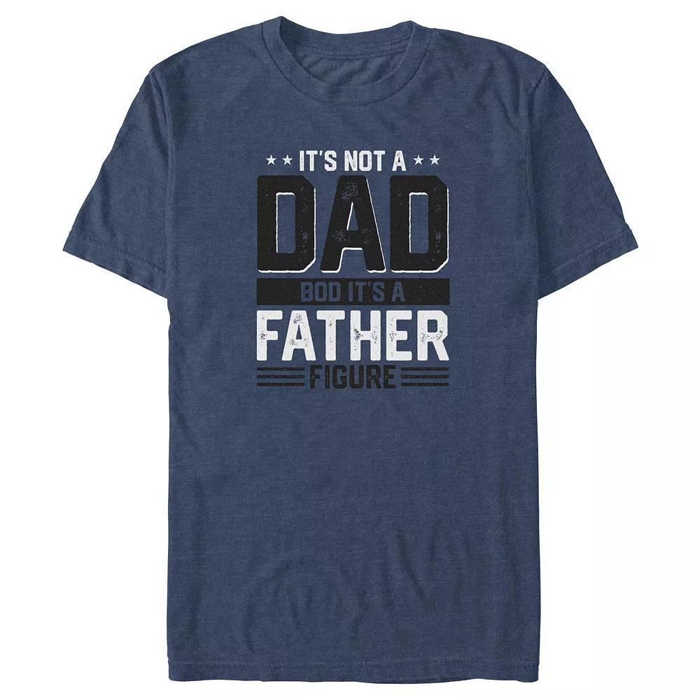 Big & Tall It's Not A Dad Bod It's A Father Figure Graphic Tee, Men's, Size: 4XL, Navy Grey Product Image