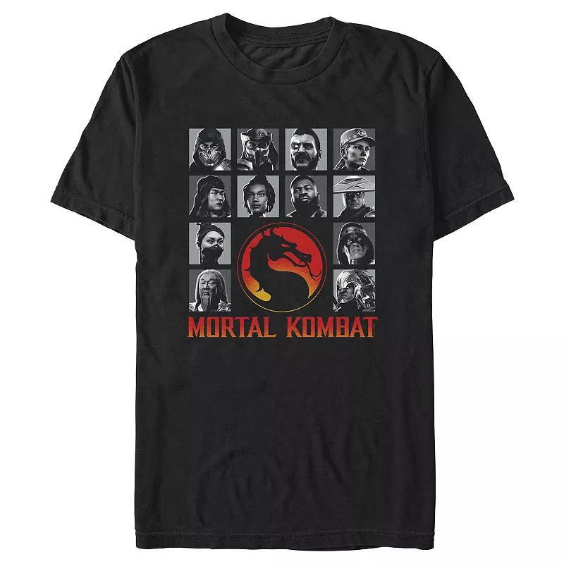 Men's Mortal Kombat Mortal Kombat Fighters Graphic Tee, Size: Medium, Black Product Image