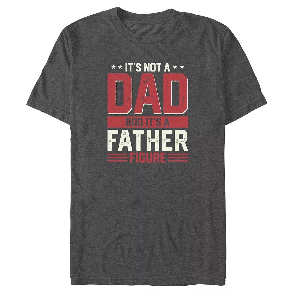 Big & Tall It's Not A Dad Bod It's A Father Figure Graphic Tee, Men's, Size: 5XL, Grey Heather Product Image