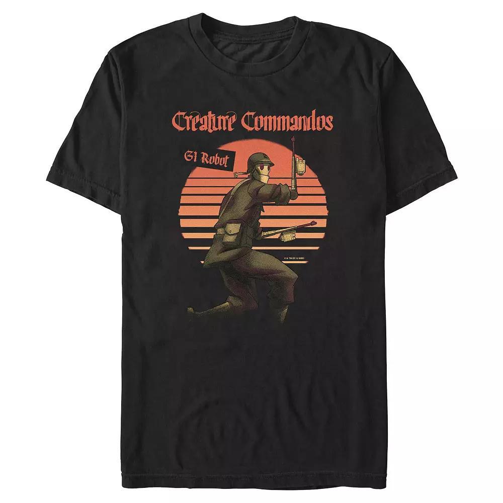 Men's Creature Commandos Presenting G.I. Robot Graphic Tee, Size: XL, Black Product Image