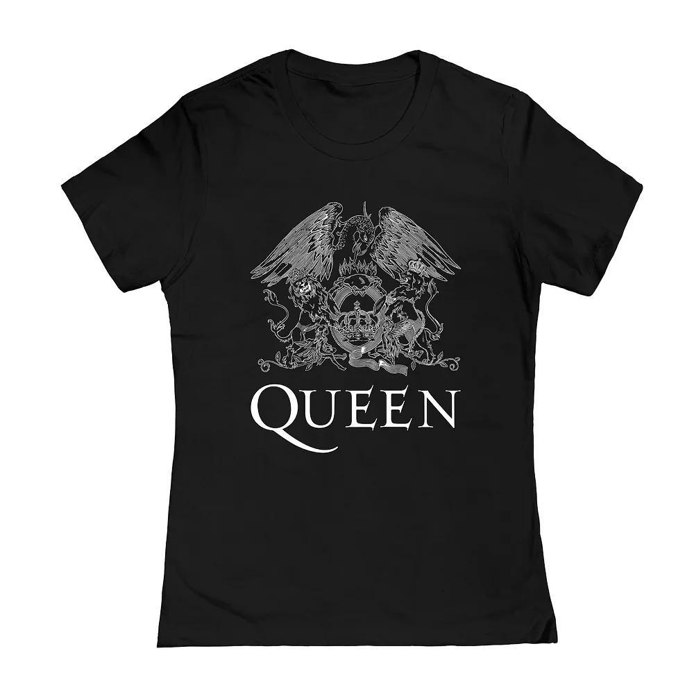 Juniors' Queen Logo Graphic Tee, Girl's, Size: Medium, Black Product Image