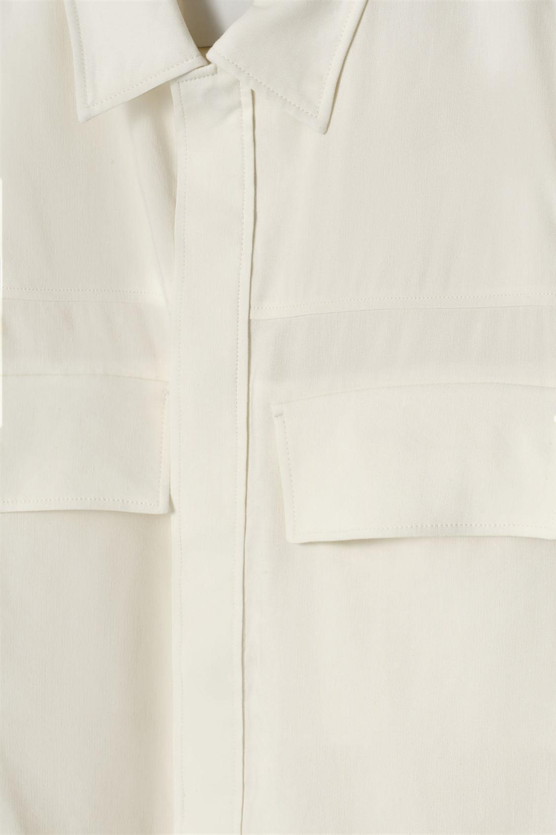 LINEN-BLEND UTILITY OVERSHIRT Product Image