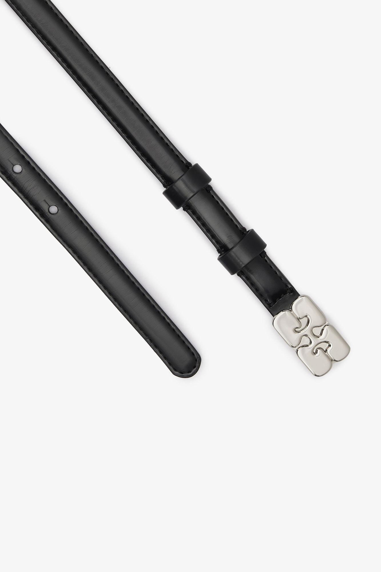 Kat Belt Small in Black Patent Product Image
