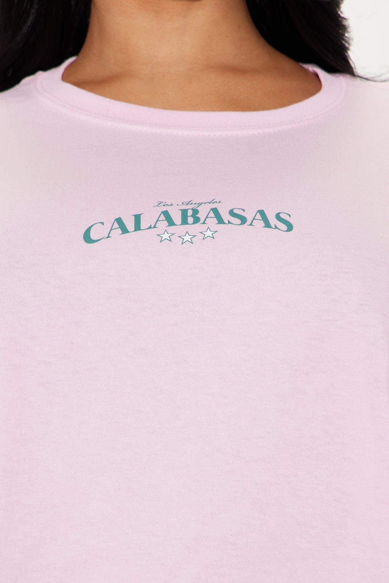 Calabasas Tennis Club Oversized Tee - Pink Product Image