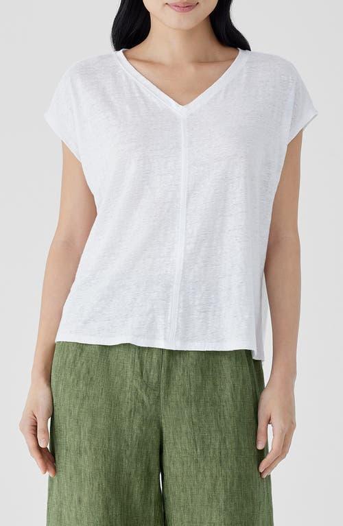 Eileen Fisher V-Neck Square Tee (Seafoam) Women's Clothing Product Image