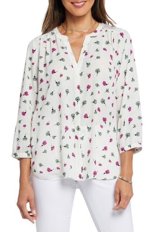 NYDJ Pintuck Blouse (Celestial Dot) Women's Clothing Product Image