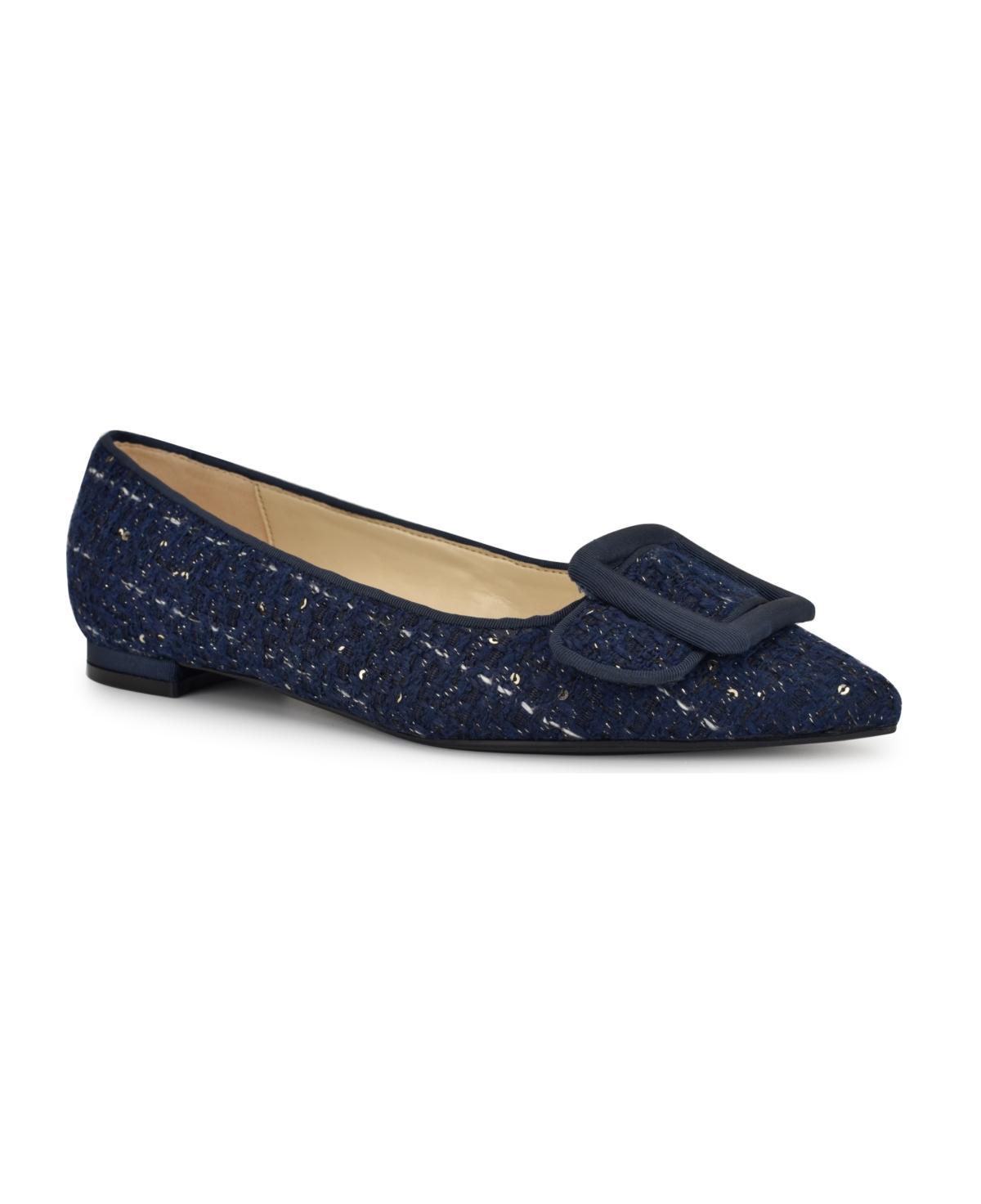 Nine West Jesike Women's Slip-On Pointy Toe Dress Flats, Size: 7.5, Dark Blue Tweed Product Image