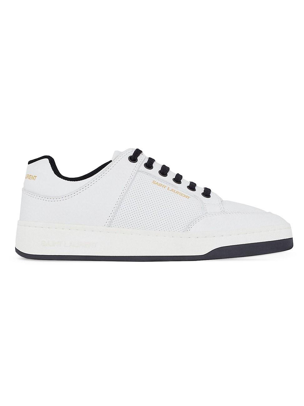 Saint Laurent Womens Sl/61 Low-top Sneakers in Smooth and Grained Leather Product Image