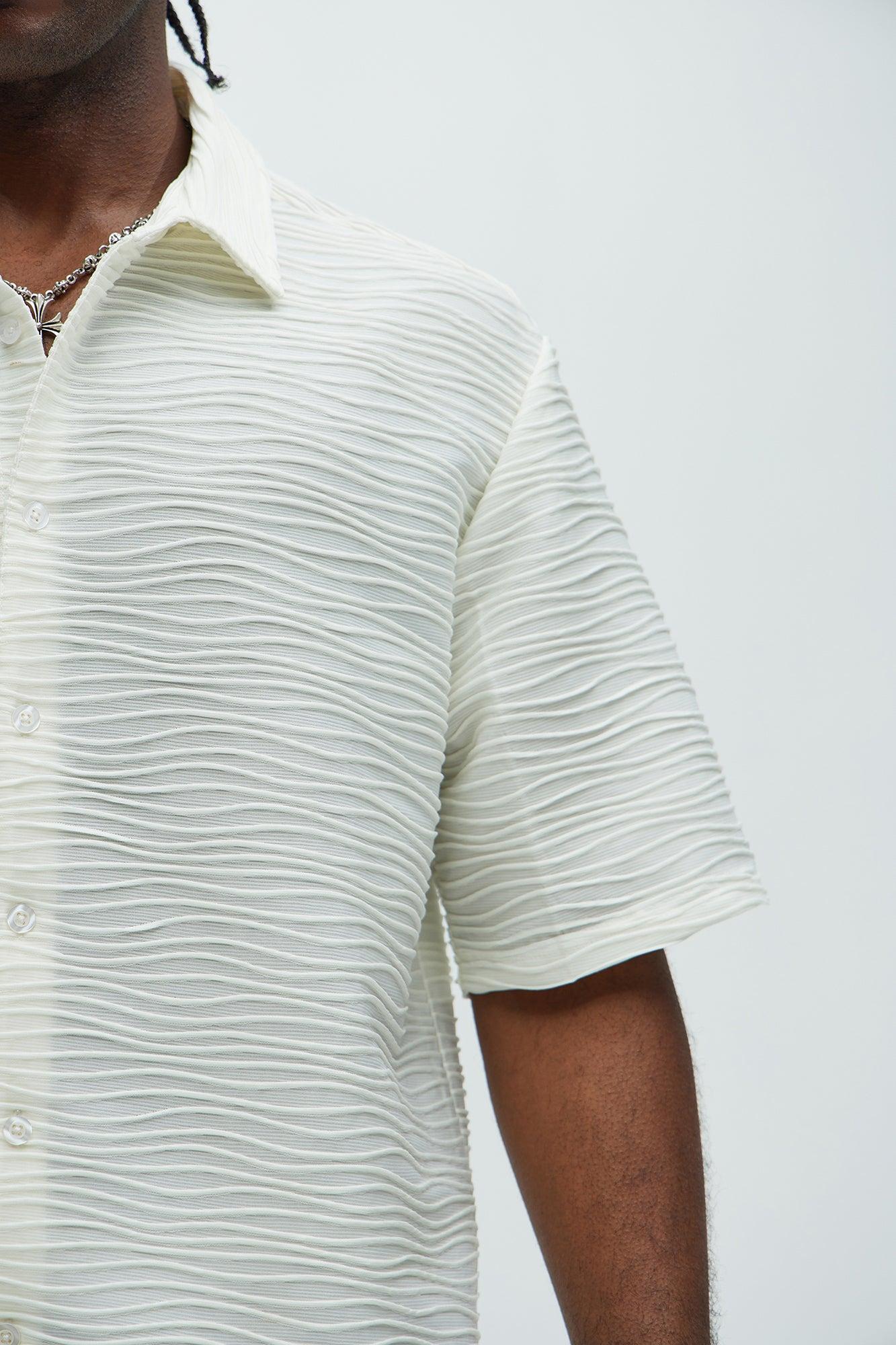 Sounds Good Textured Shirt - Cream Product Image