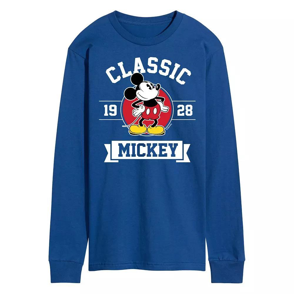 Disney's Mickey Mouse Men's Classic 1928 Long Sleeve Graphic Tee, Size: Large, Blue Product Image