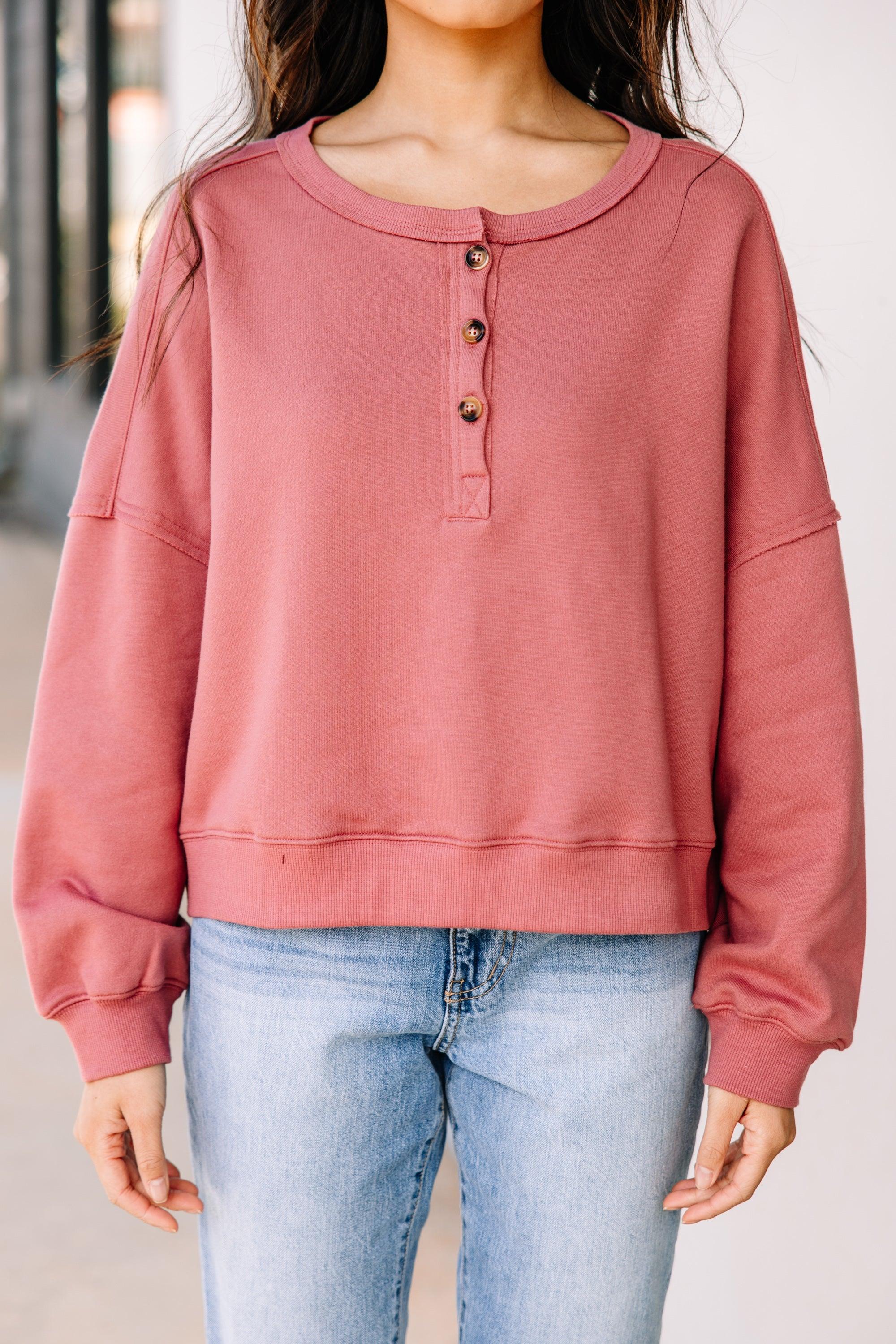 Looking Forward Deep Rose Pink Pullover Female Product Image