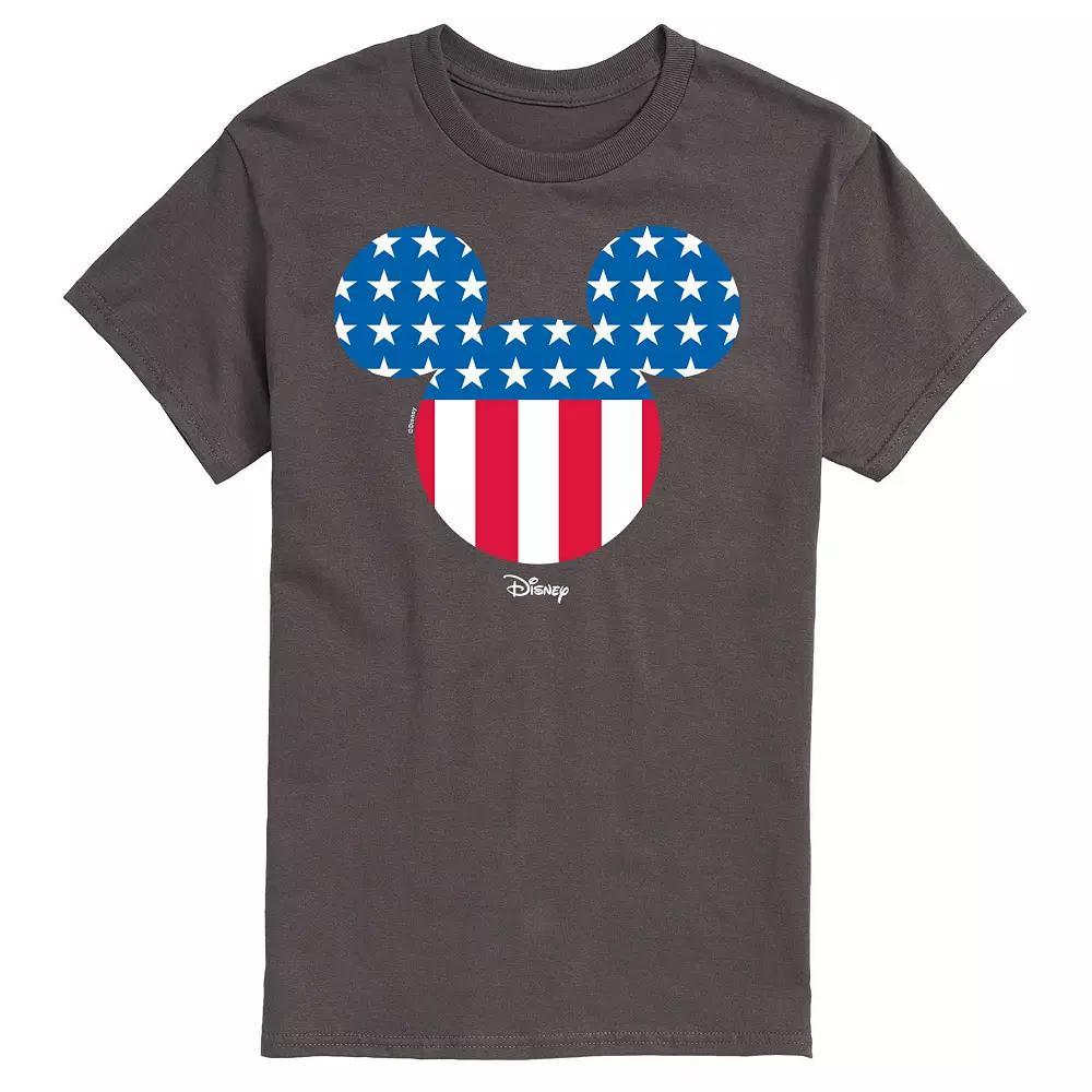 Disneys Mickey Mouse Mens Silhouette Graphic Tee Blue Product Image