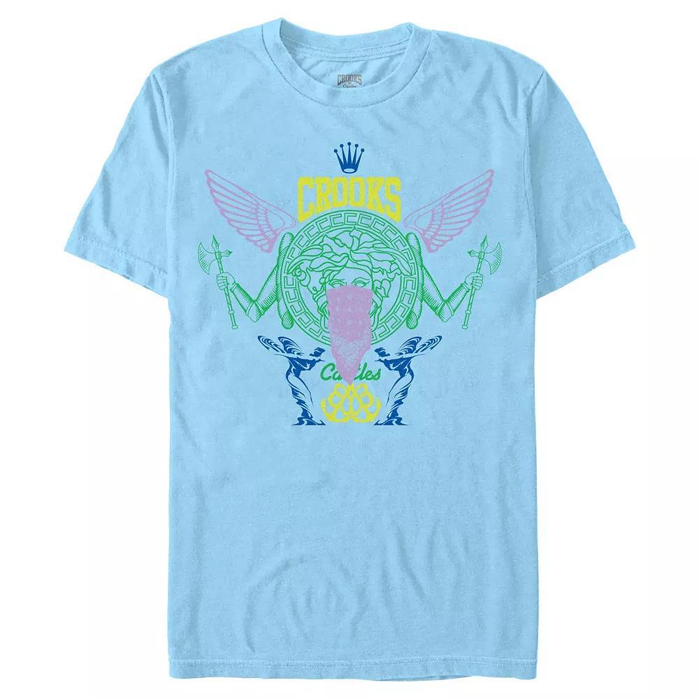 Men's Crooks And Castle The Medusa Bandit Crest Graphic Tee, Size: Small, Light Blue Product Image