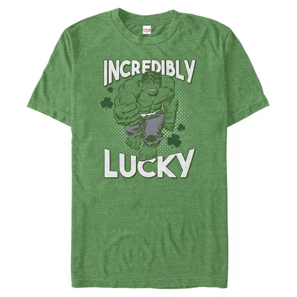 Big & Tall Marvel Hulk Incredibly Lucky Graphic Tee, Men's, Size: 3XL, Kelly Grey Product Image