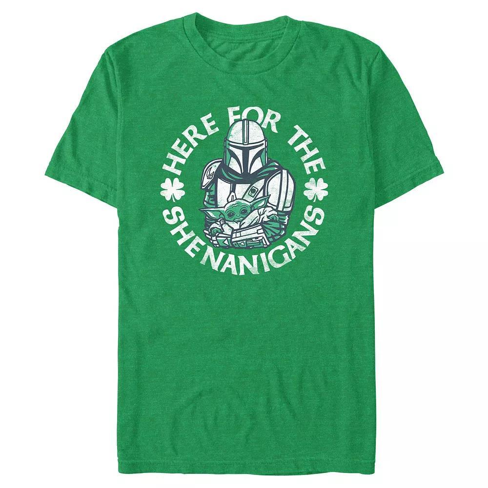 Big & Tall Star Wars The Mandalorian The Child Here For The Shenanigans Graphic Tee, Men's, Size: 4XL, Kelly Grey Product Image