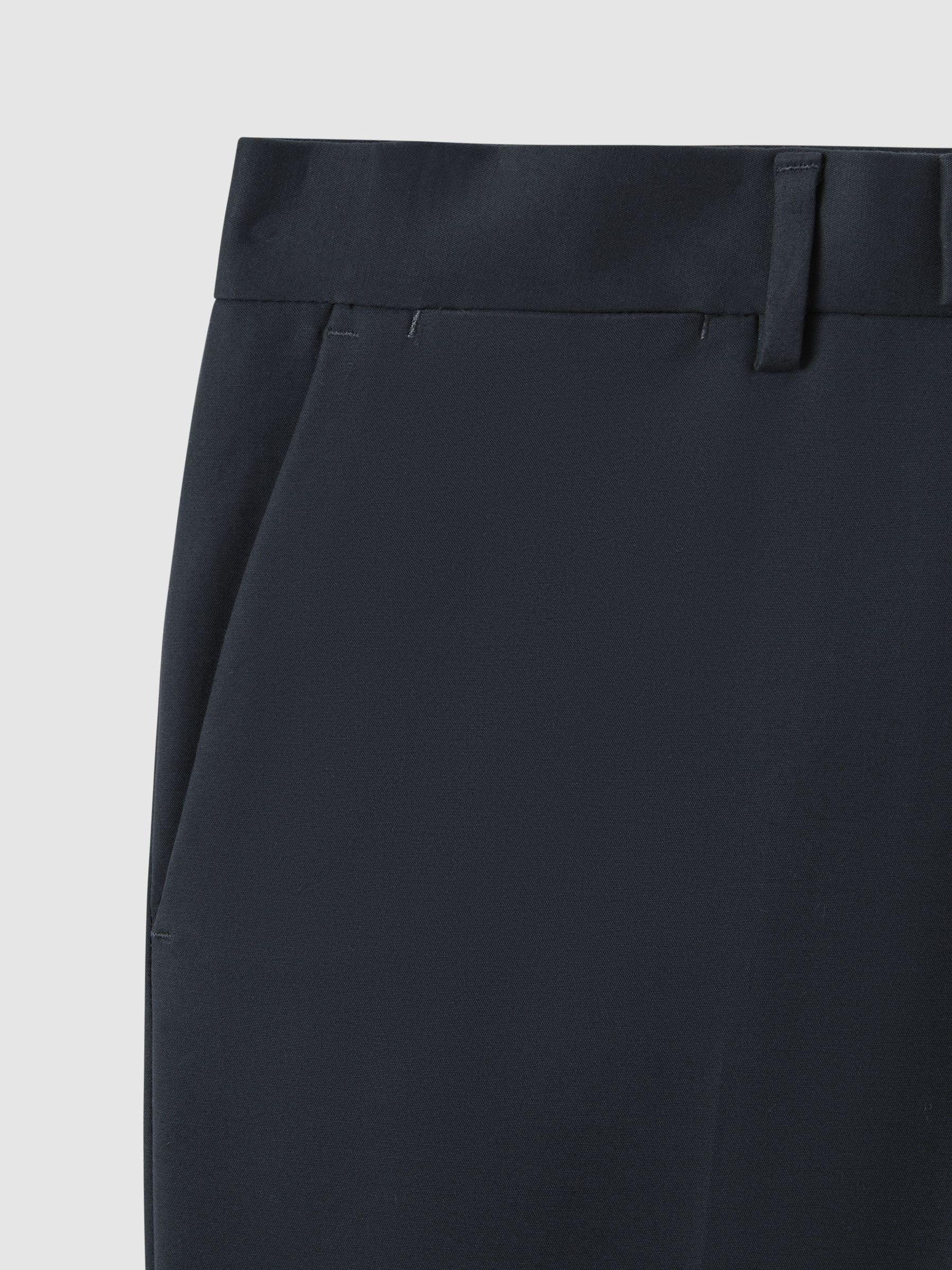 Slim Fit Cotton Blend Chinos in Steel Blue Product Image