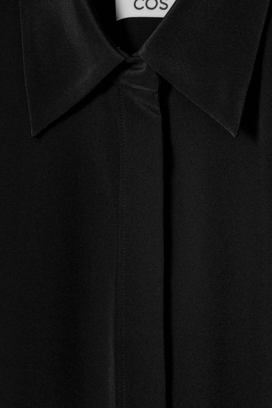 LONGLINE SILK SHIRT Product Image