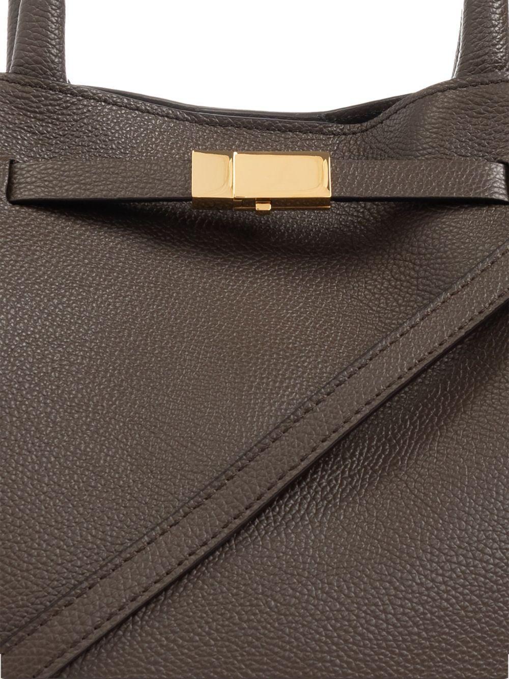 medium New York leather tote bag Product Image