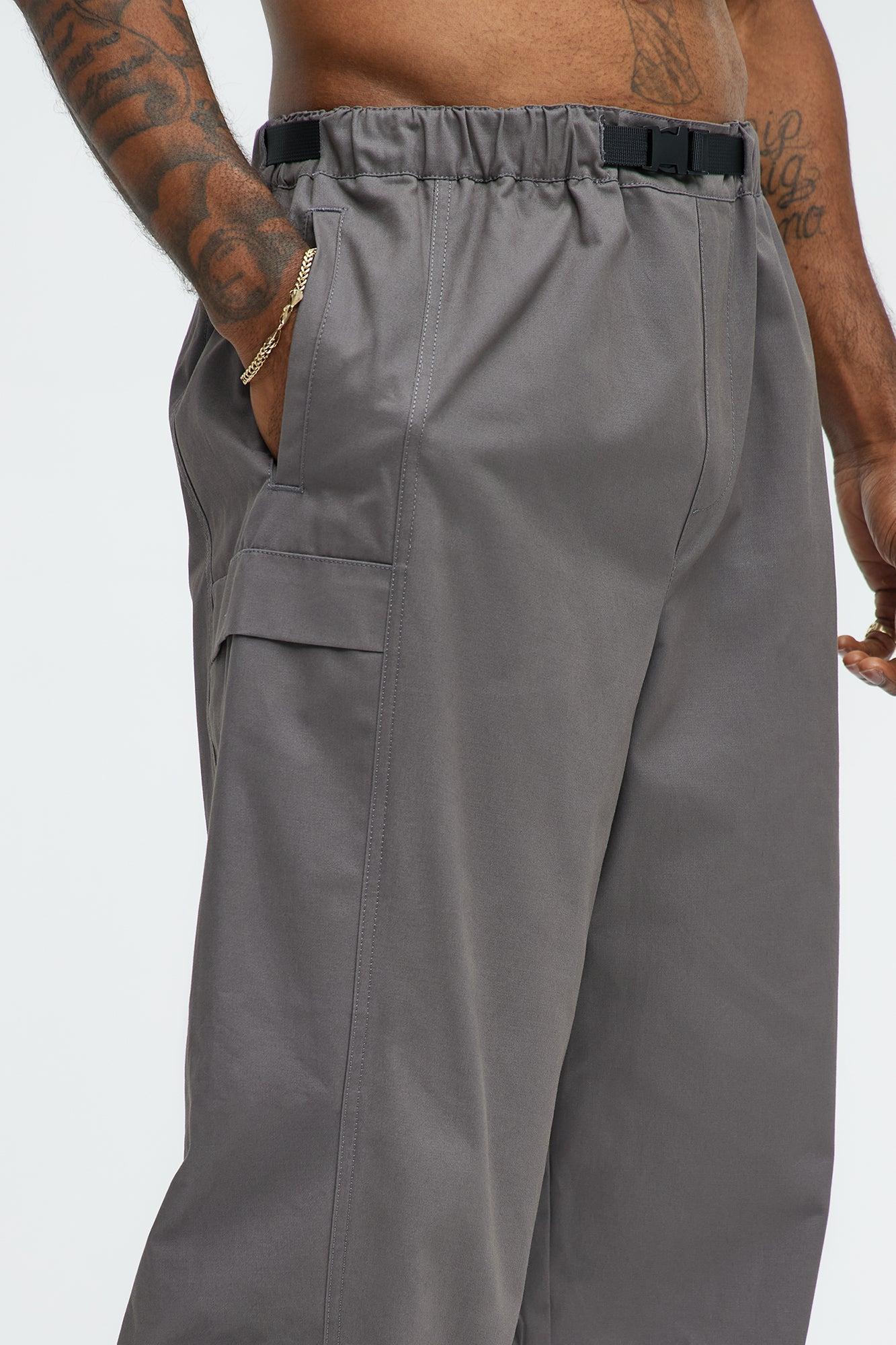 Baggy Chase Utility Cargo Pants - Grey Product Image