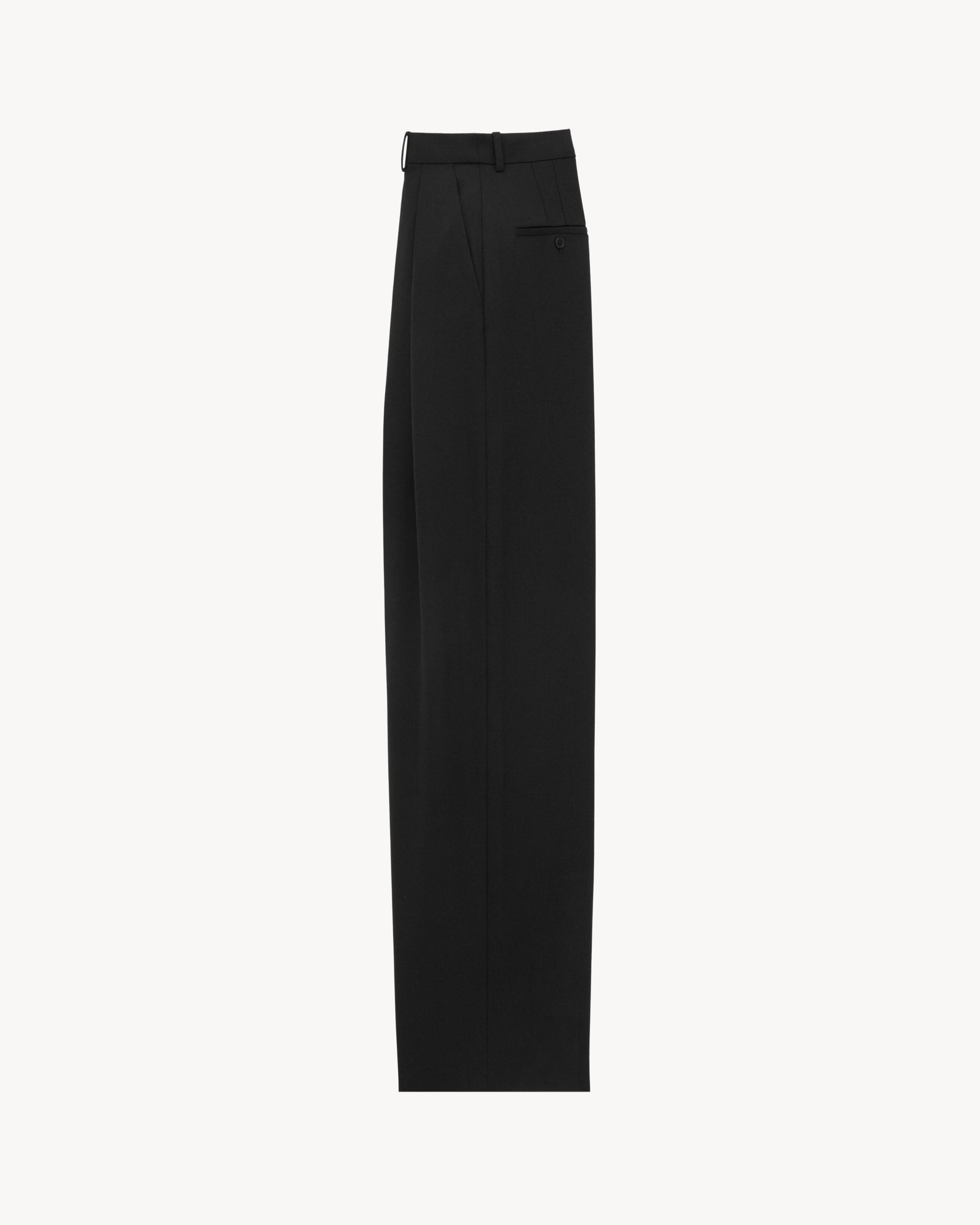 wide-leg pants in wool canvas Product Image