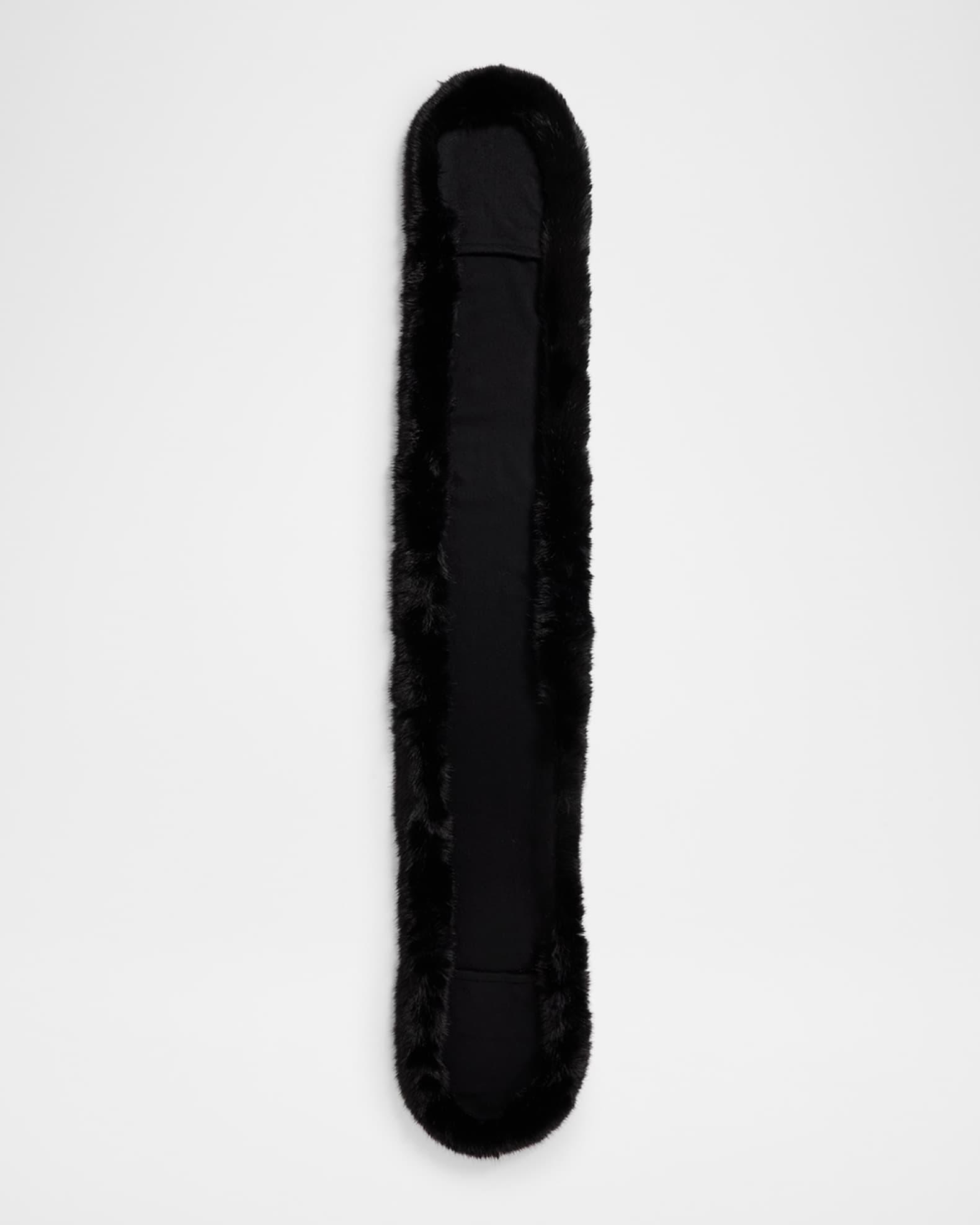 Cashmere Scarf W/ Faux Fur Trim Product Image