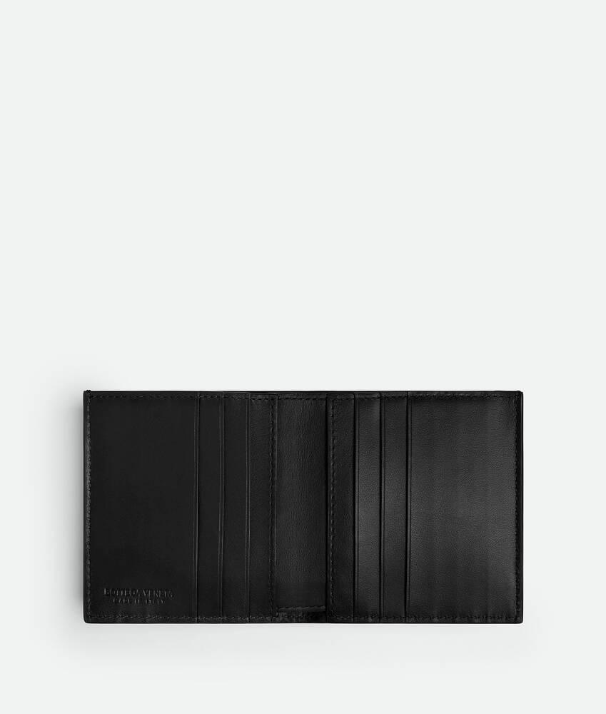 Men's Intrecciato Slim Bi-Fold Wallet in Black Product Image