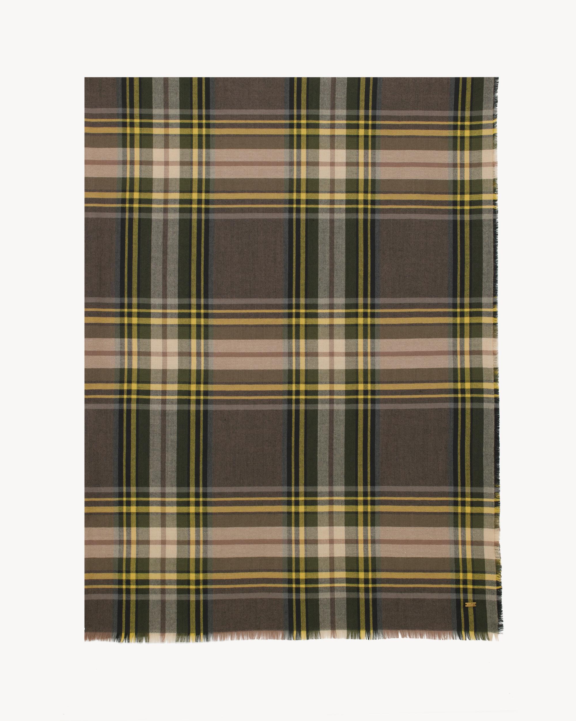 TARTAN SCARF IN WOOL AND SILK Product Image