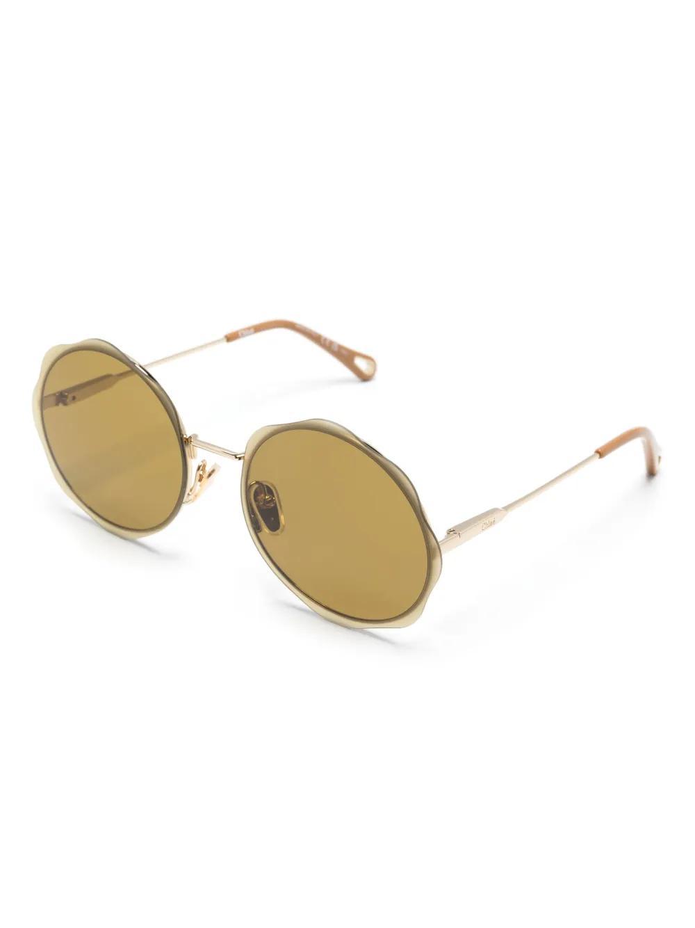 CHLOÉ Honoré Round-frame Sunglasses In Gold Product Image