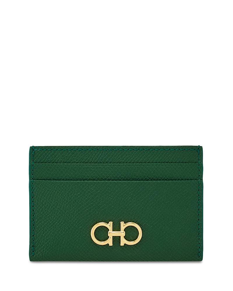 Salvatore Ferragamo Gancini Leather Card Case Product Image