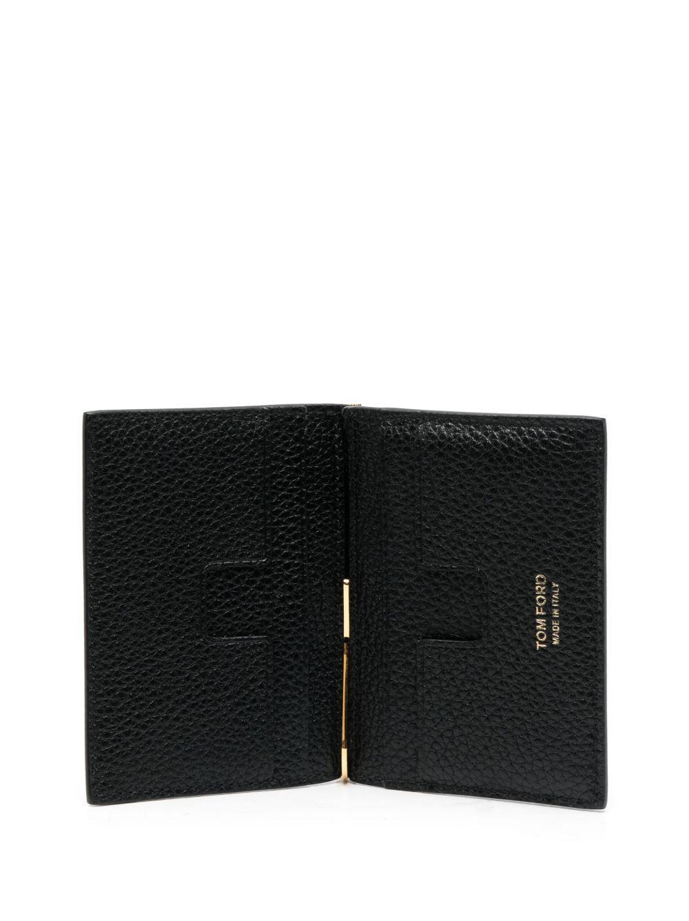 logo-stamp grained-leather wallet Product Image