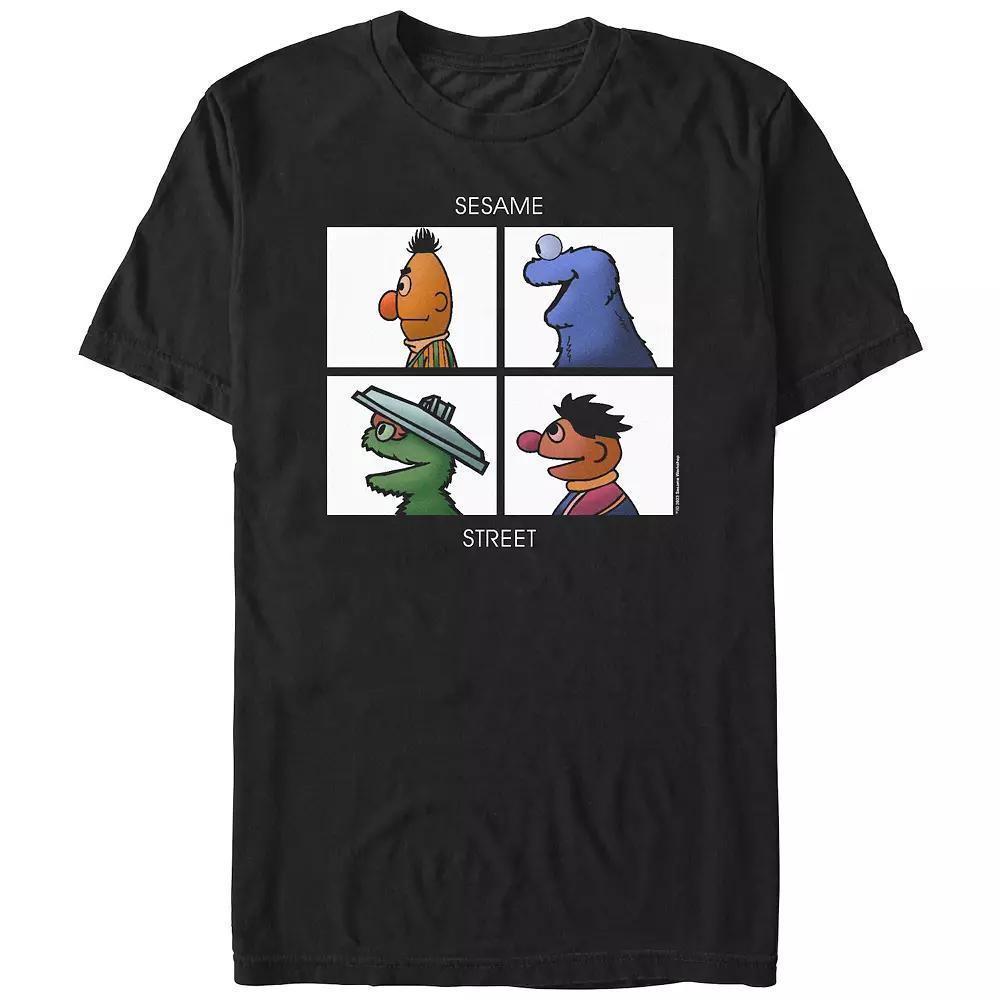 Men's Sesame Street Profile Portraits Graphic Tee, Size: Medium, Black Product Image