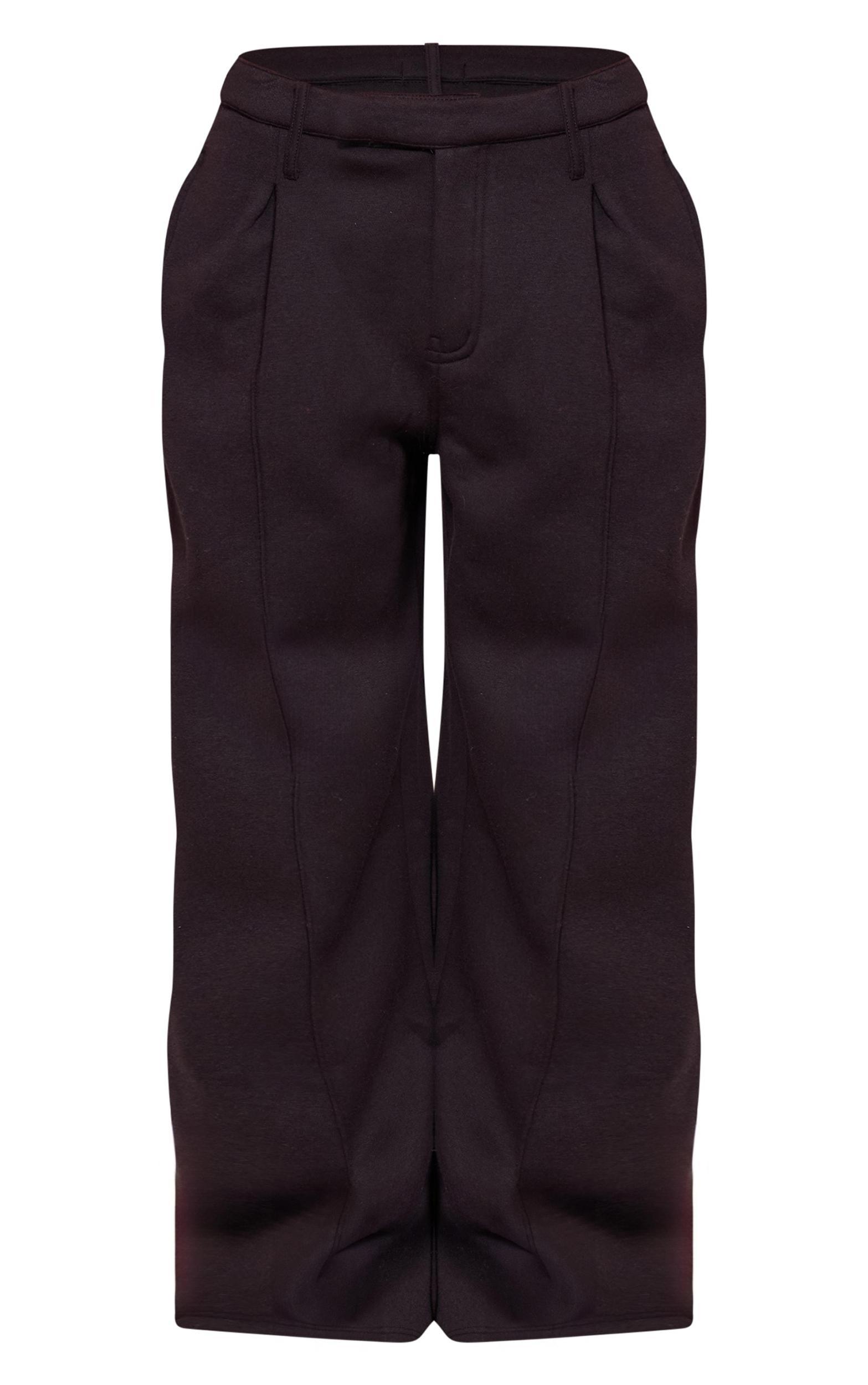 Black Pintuck Fleeceback Tailored Sweatpants Product Image
